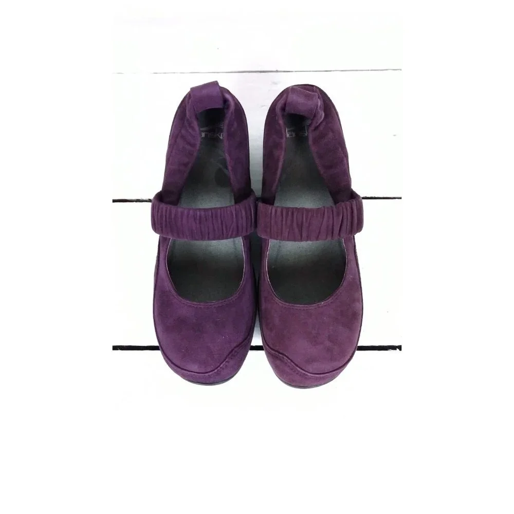 Dansko suede leather mary jane slip on walking shoes Chrissy Kid suede shoes/37 - Picture 2 of 8